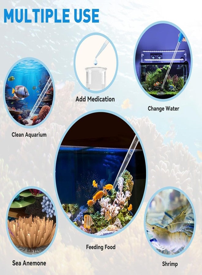 Depeew 27.7IN Extra Long Turkey Baster for Aquarium, 50ml Aquarium Water Changer Siphon for Fish Tank Cleaning, Waste Remover for Aquarium, Blue - Image 5